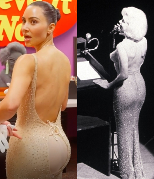 Marylin Monroe's dress on Kim